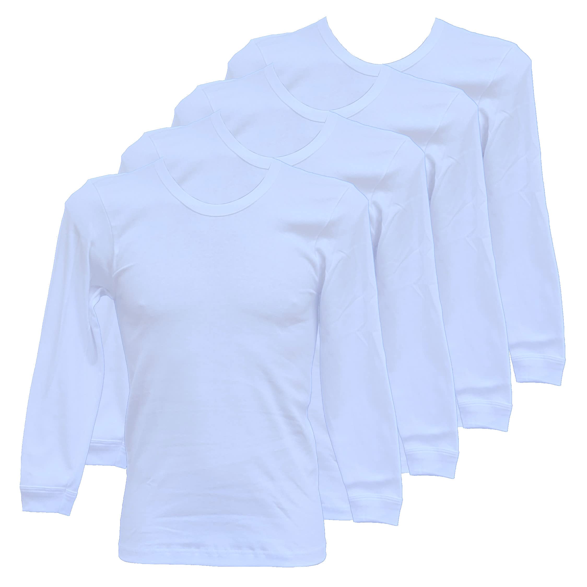 4 Pezzi Maglia Intima con Maniche Lunghe da Uomo in Cotone Caldo…