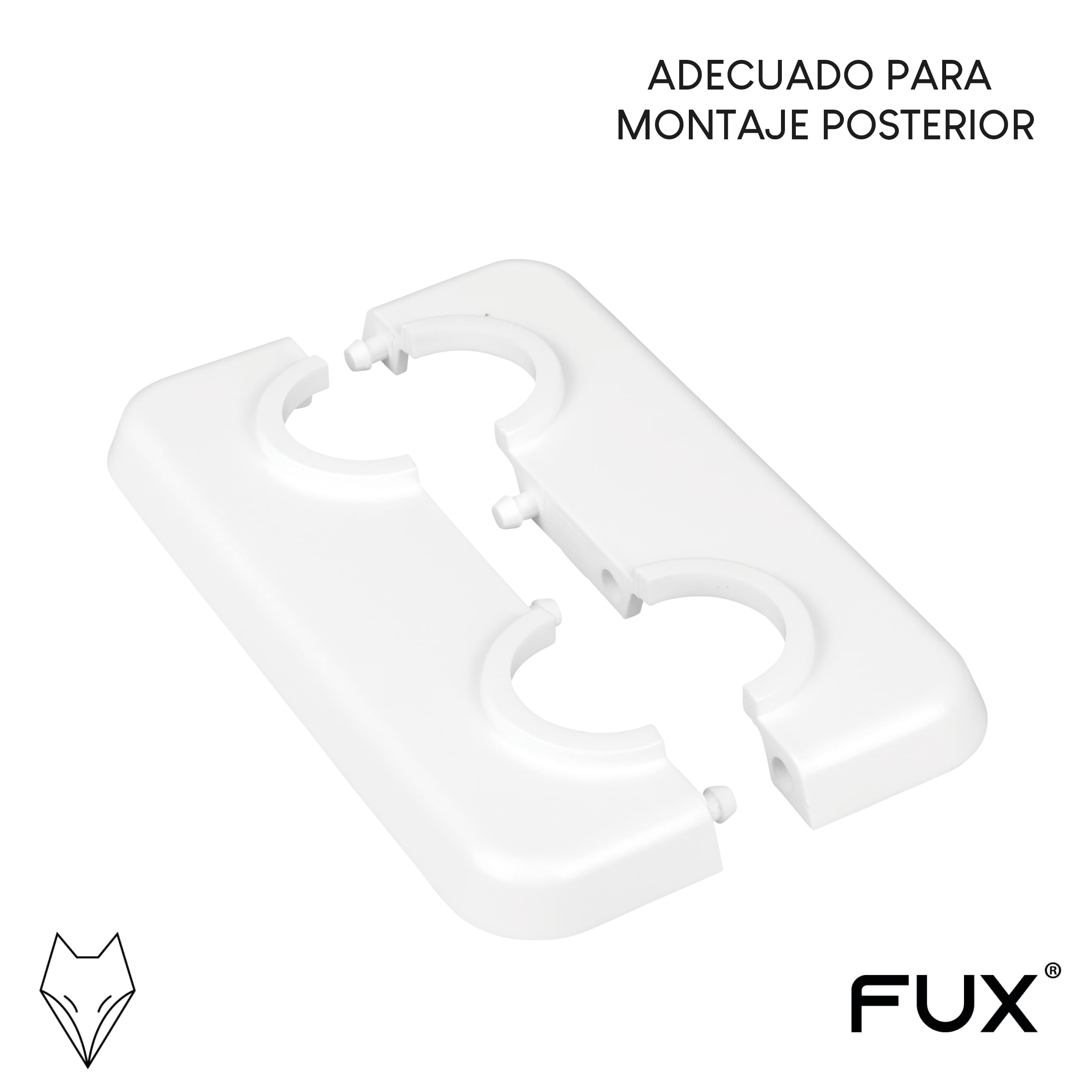 10 Piezas de rosetas dobles para tuberias de calefaccion, tamaños de 12mm a 21,3mm embellecedor, cubre tubos radiador, tapa, polipropileno blanco (15mm)