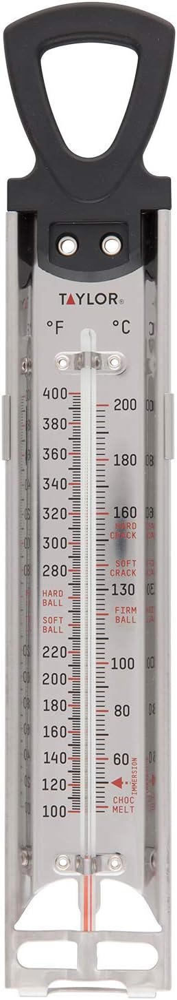 Taylor Precision Products Stainless Steel Candy Deep Fry Food Cooking Kitchen Thermometer, 12 Inches: Home & Kitchen