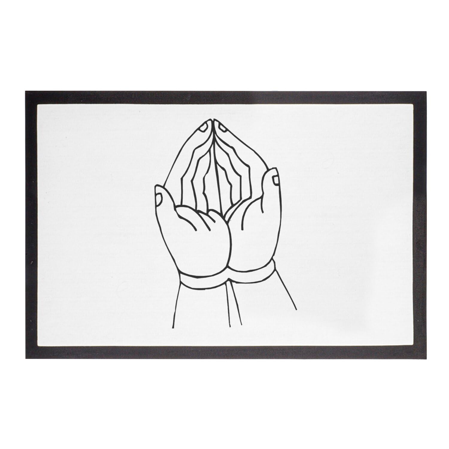 Paillasson dessin minimaliste mains tapis d'accueil élégant
