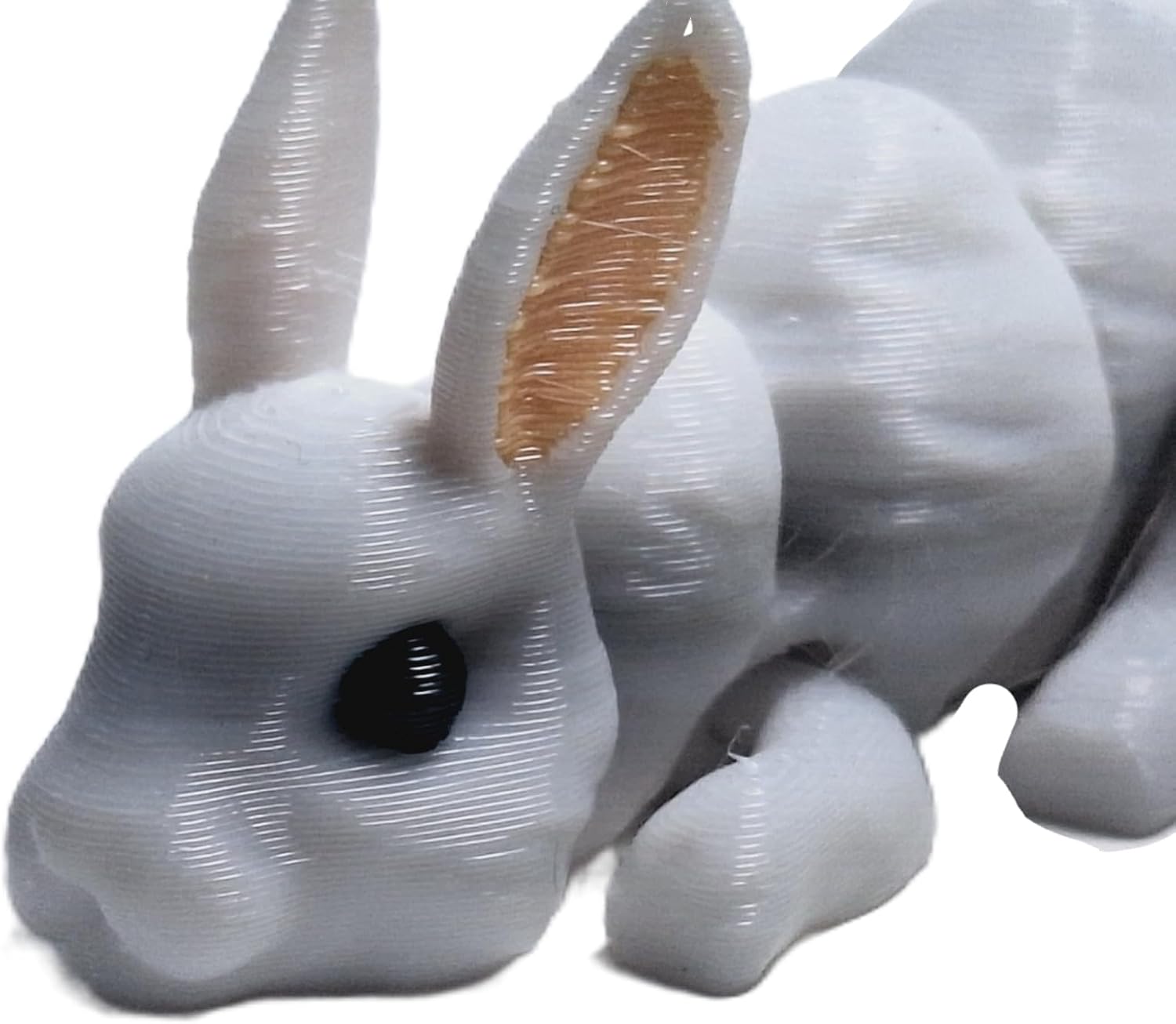 Flexibabies Cute Mini Bunny Rabbit Fully Articulated 3D Printed 3" Baby Dog Fidget Toy
