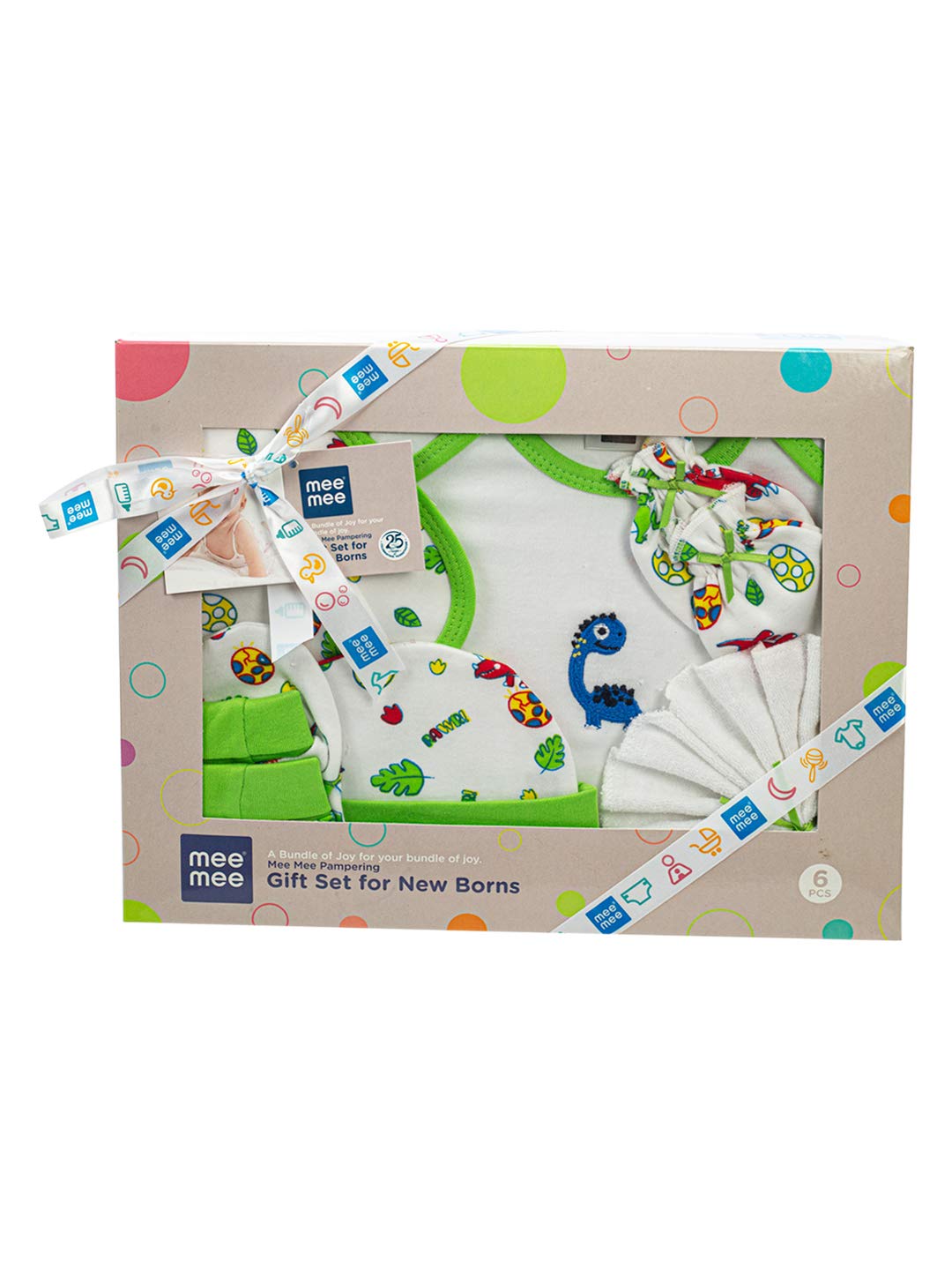 Mee Mee's Pampering Gift Set for New Borns (9 pcs - Print II, Blue)