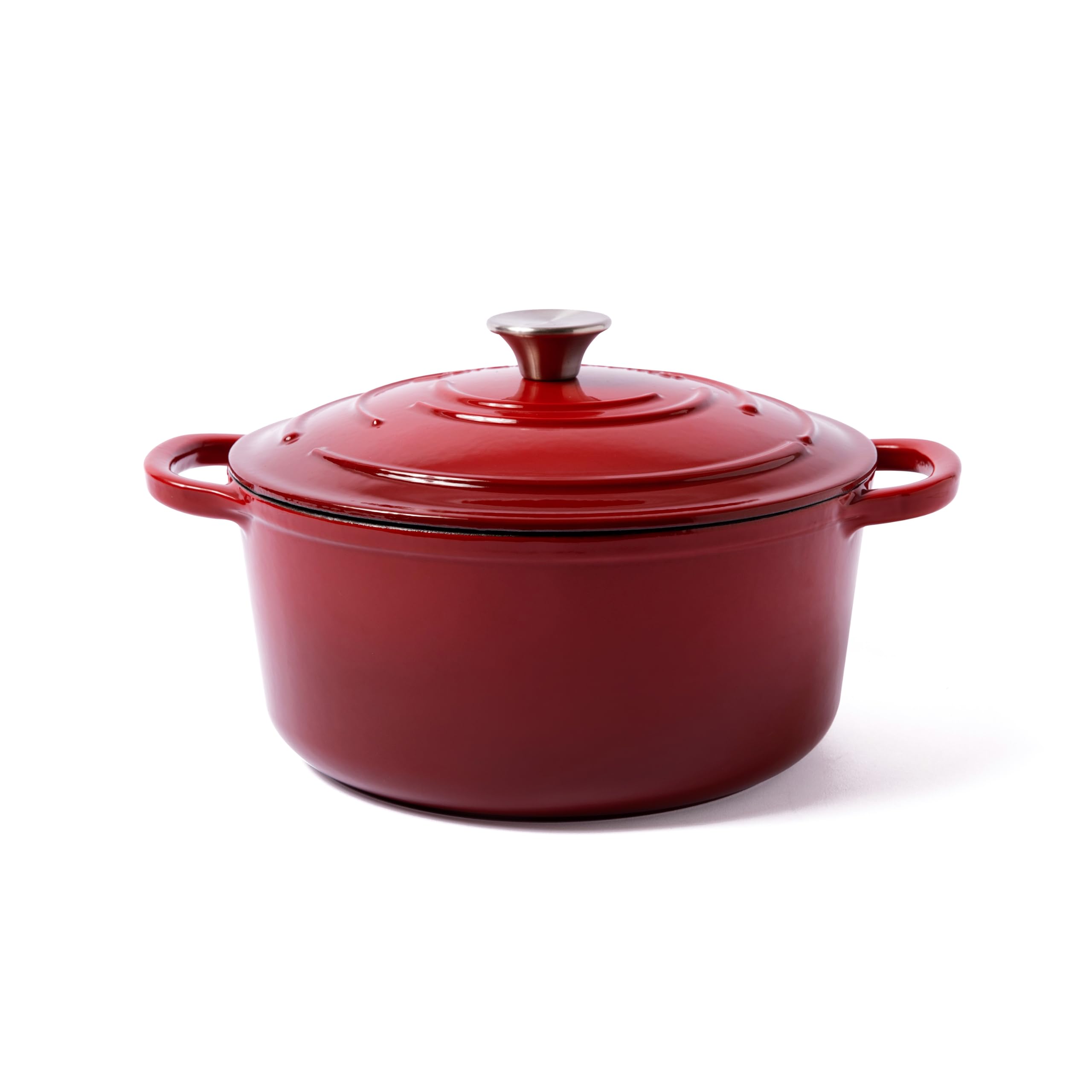 5.7 qt Enameled Cast Iron Dutch Oven Pot with Lid, Cabernet