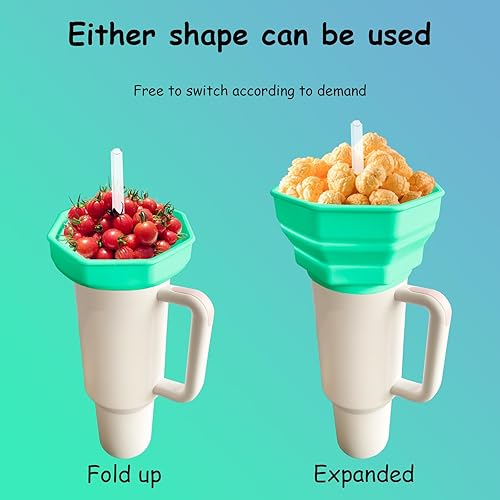 Miniatura 2 de Kriklar Stanley Cup - Tazón plegable para vaso Stanley de 40 onzas con asa, contenedor reutilizable para aperitivos, botella, accesorios para vasos