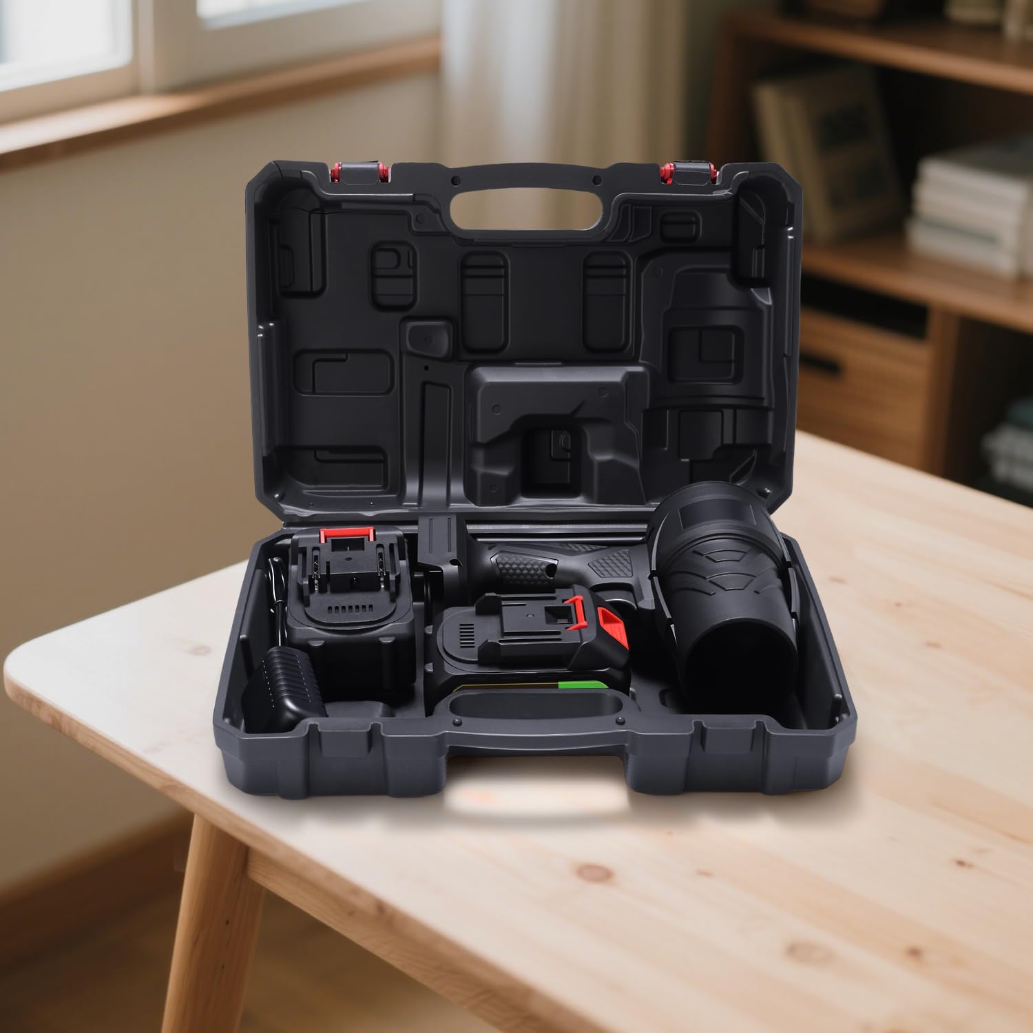 Cordless Electric Handheld Leaf Blower 21V, Small and Lightweight, 300000 RPM, Equipped with 2 Batteries and Fast Charger, Used in Patio, Lawn, Patio, car, dust, etc - Image 7