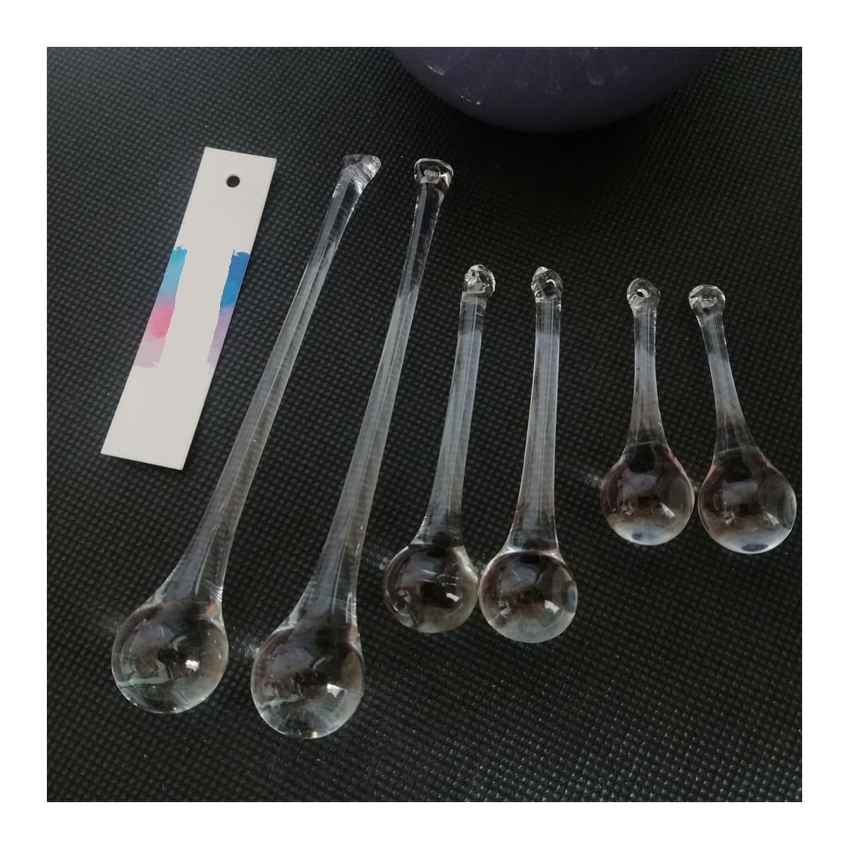 Artsim 120Mmx19mm Chandelier Crystal Prisms Pendants 2Pcs 56/74/120Mm Waterdrop Raindrop Chandelier Crystal Ceiling Lamp Lighting Pendant Part Crystals Lighting Lamp Replacement Parts (Color : )
