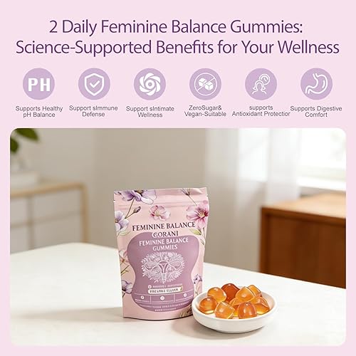 Miniatura 3 de Gorani Gomitas de equilibrio femenino, apoyo probiótico para la salud íntima de las mujeres, gomitas de equilibrio premium, equilibrio de pH y