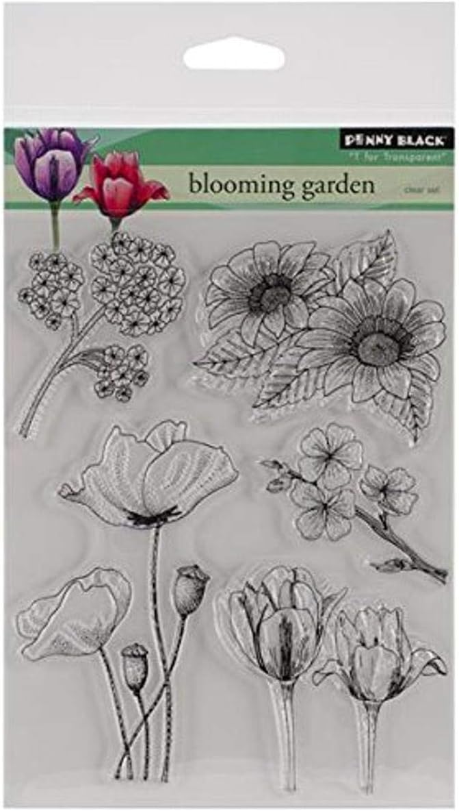 Penny Black Decorative Rubber Stamps, Blooming Garden (30-155)