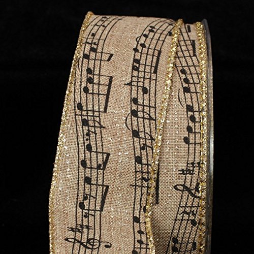 NBEADS 11 Yards Musical Notes Ribbon - 5/8 Inch Wide Cotton Craft Ribbon For Gift Wrapping, Party Decor, DIY