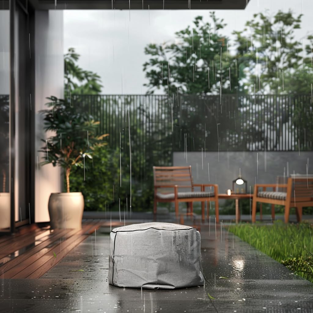 Planika - Mesa de Centro Moon 2 en 1 con Hoguera - Chimenea al Aire Libre, jardín, para café, Calentador de Patio, Mesa Duradera, fácil Control, con Cubierta