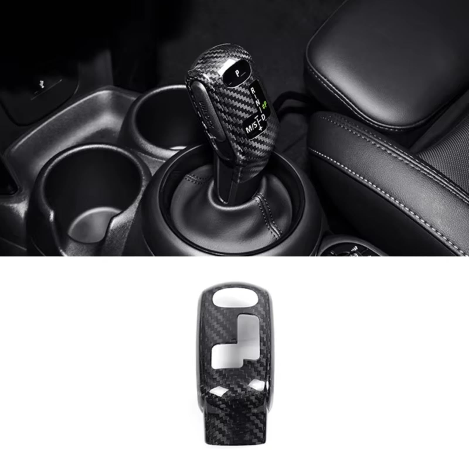 Adesivi Per Pulsanti Auto Per Mini Per Cooper Per F60 F54 F55 F56 F57 | Per 2020 2021 2022 2023 Auto Pomello Del Cambio Della Copertura Adesivo Parti Automobili Interni Auto(Black,Model 1)