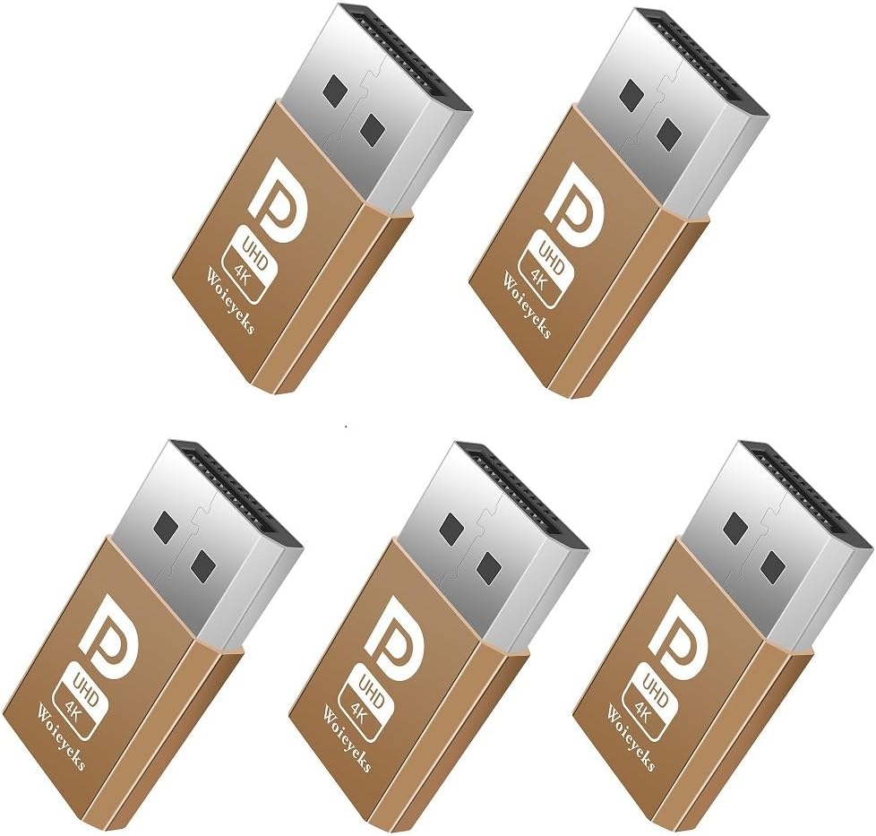 DisplayPort Dummy Plug 4K,Headless Ghost Display Emulator EDID Emulator Plug Support 1080@60Hz-3840x2160@17hz 8-Pack