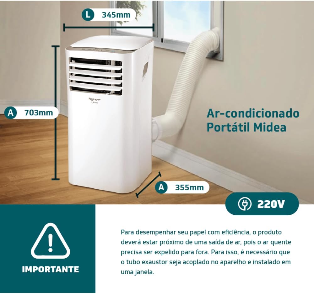 Promoção Amazon Ar-Condicionado Portátil Springer Midea 12.000 Btus 5 61Rxcm2F Al. Ac Sl1000