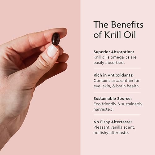 Miniatura 5 de Alaya Naturals - Suplemento de aceite de krill antártico de 500 mg con fosfolípidos, EPA/DHA Omega 3 y astaxantina - Sin OMG - Aceite de krill