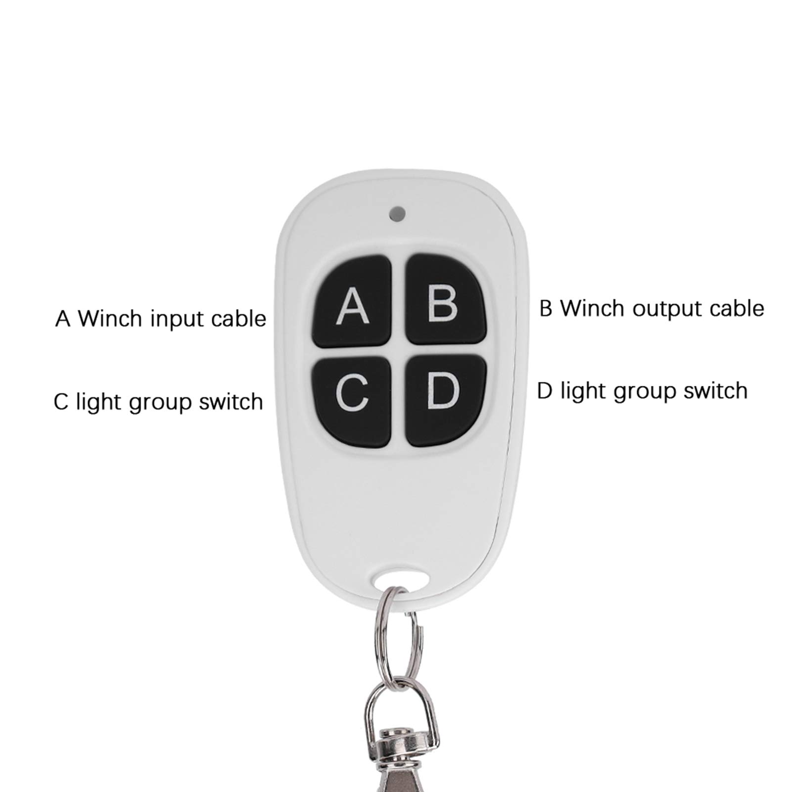 Télécommande de treuil sûr Pratique en métal et en Plastique, contrôleur de treuil sans Fil, Robuste pour Accessoire de Chenille à échelle 1:10 TRX4 KM2 RC