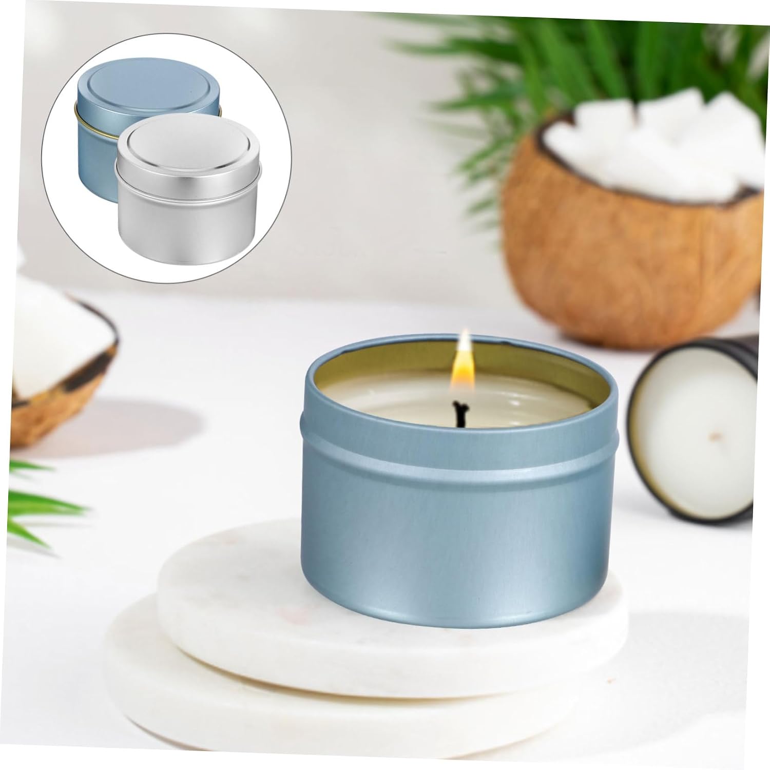 24pcs Tealight Holder Decorative Diy Empty Candle Jars Lids for Storage Craft for Aromatherapy Home Decor