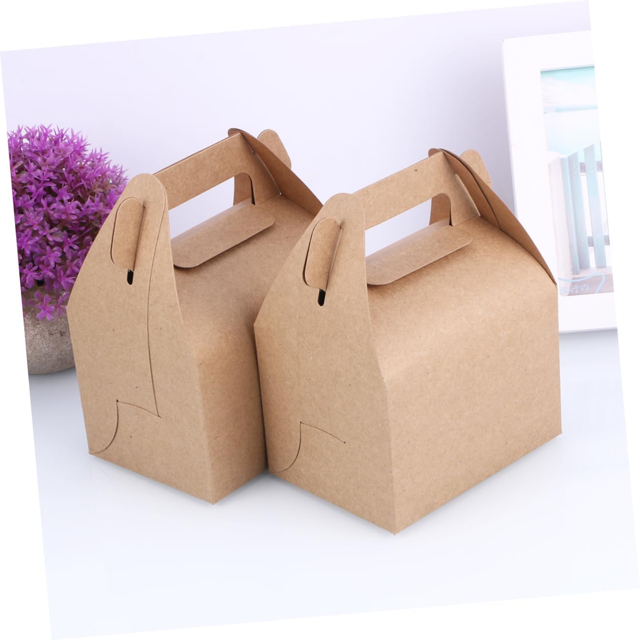 ORFOFE Krafts Paper Candy Bag Container 20pcs Khaki Box for Xmas