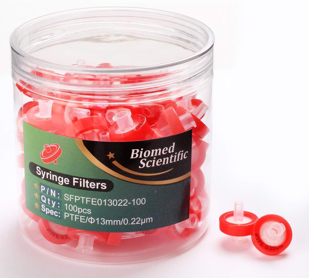 PTFE Syringe Filters (Pack of 100, 13mm, 0.22um)