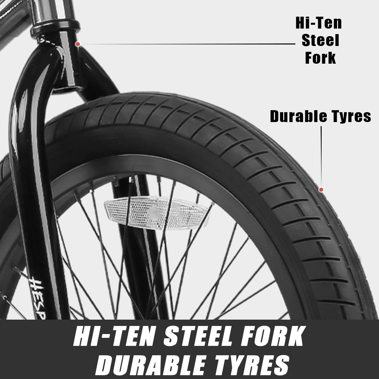 AVASTA Hesper Bicicleta BMX Freestyle de 20 pulgadas para niños, para chicos de 6, 7, 8, 9, 10, 11, 12, 13, 14 años y principiantes, color gris