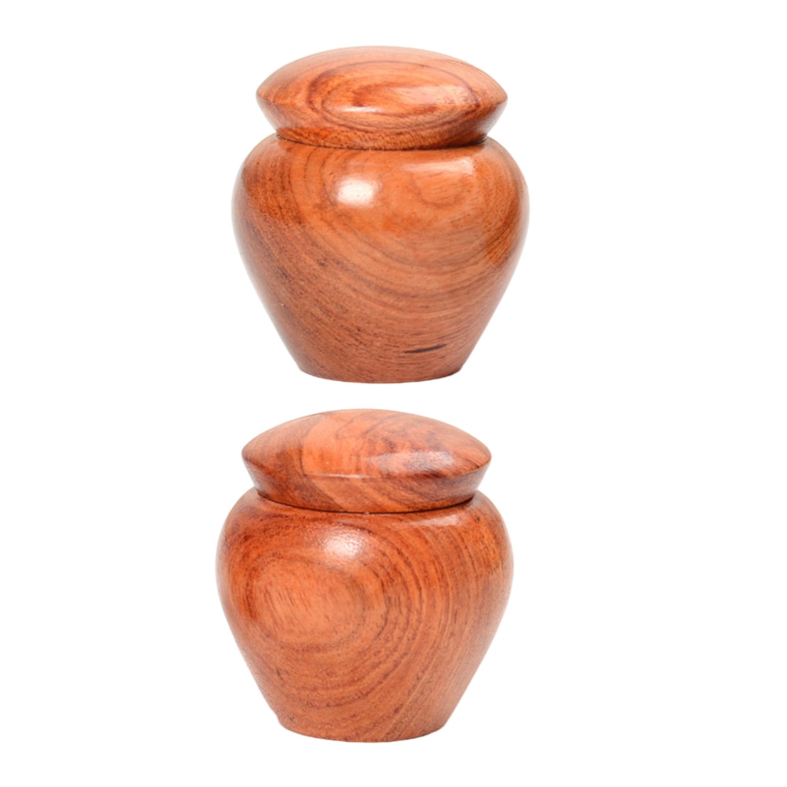 APGLSXY Of 2 Rose Wood Jars for Storing Snacks Spices Wooden Canister with Sealed Lid Desk Organizers Decoration Rosewoods Storage Jar