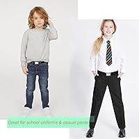 Vista 29 de JASGOOD Cinturón magnético ajustable para niños y niñas, cinturón elástico con hebilla magnética fácil para niñas de regreso a la escuela
