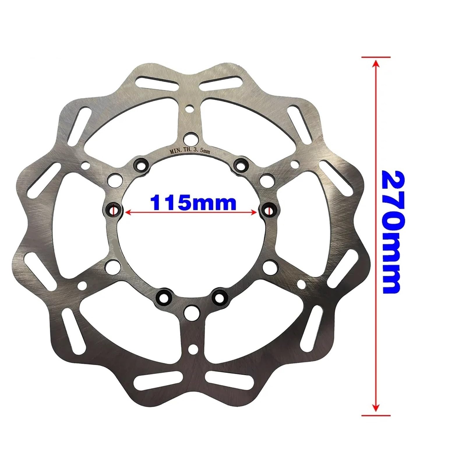 Motocyklowe tarcze hamulcowe Do CR 125 250 125E 250E 125R CRF 250R 250X 450X 450R 450RX 250RX 450L 240 260 270mm Wirnik Tarczy Hamulcowej Motocyklowe klocki hamulcowe(260MM Front)