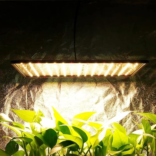 GREENSINDOOR 植物育成ライト led 植物 ライト 400W相当 暖色系 フルスペクトラム 植物用led パネル 省エネ 長寿命 水耕栽培ランプ 多肉植物育成 家庭菜園 室内園芸 野菜工場 説明書付き の商品画像 7