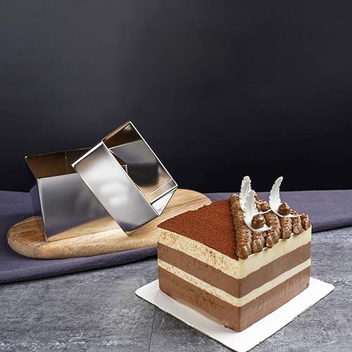 Miniatura 5 de Luxshiny Anillo cuadrado para mousse, molde para hornear pasteles, de acero inoxidable, para postre, molde de pastelería para hornear en casa (2.5