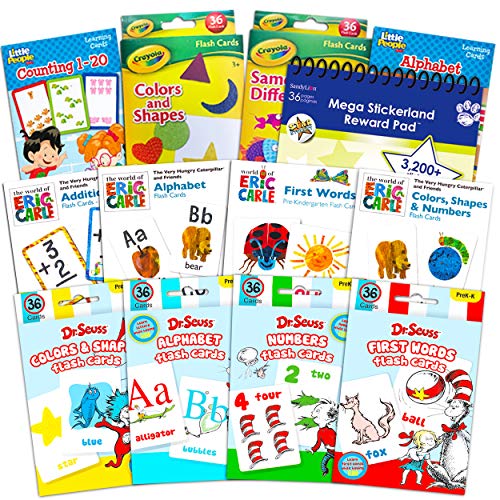 Flash Cards for Toddlers Kids Ultimate Set Bundle ~ 12 Packs of Flashcards
