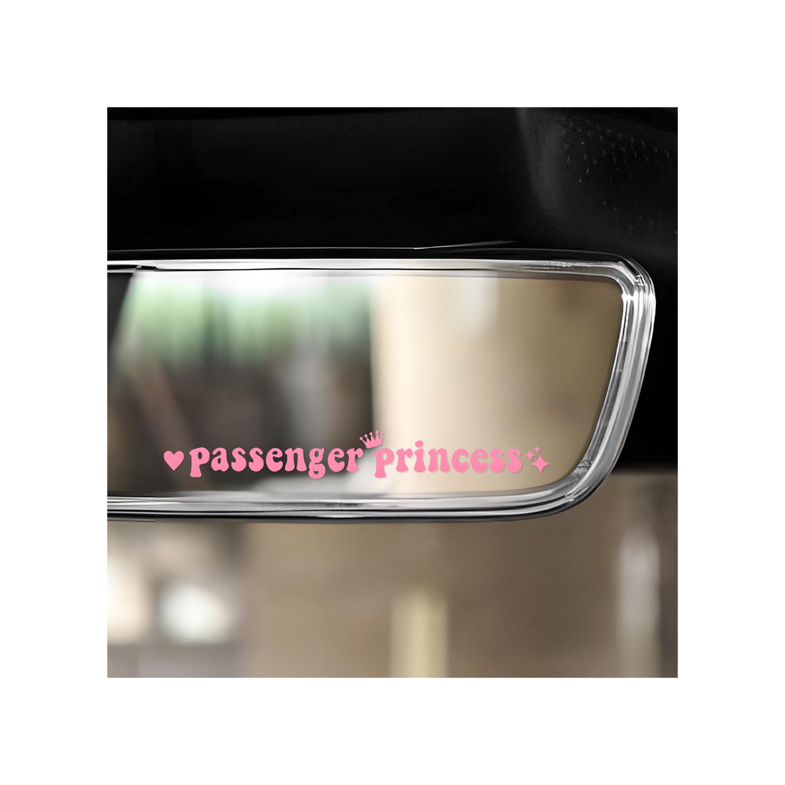 Passenger Princess Sticker Funny Rear View Mirror Decal Waterproof Vinyl Letter Stickers Girly Decoration Cute Car Accessories for