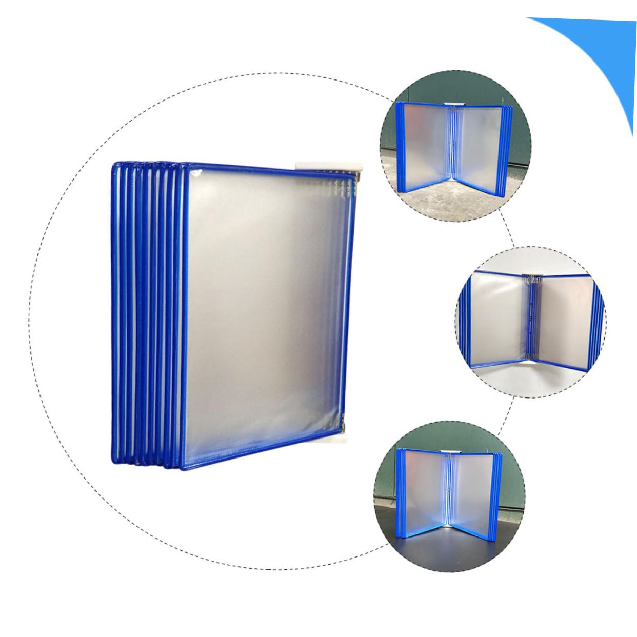 Wandmontierter Aktenhalter mit 10 Seiten Pvc Metall für Dokumente