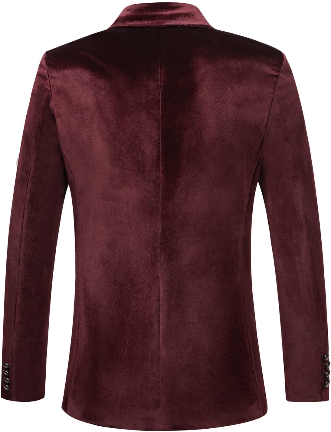 RONGKAI Mens Velvet Blazer Slim Fit Fashion Suit Jacket for Wedding Prom Dinner Party - Image 2