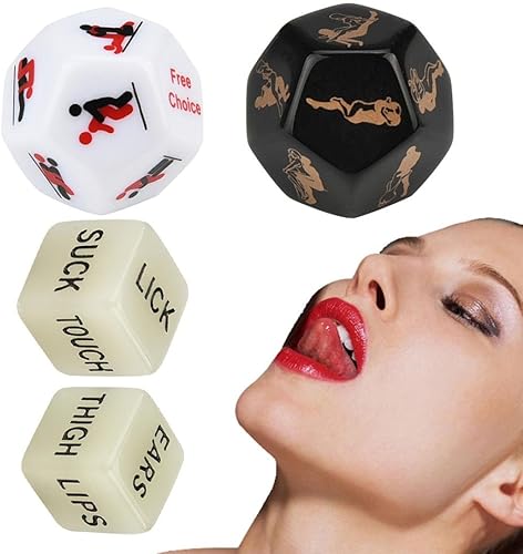 Miniatura 2 de Dados traviesos para parejas, 4 piezas de dados para adultos para parejas, juego de dados traviesos para adultos para hacer