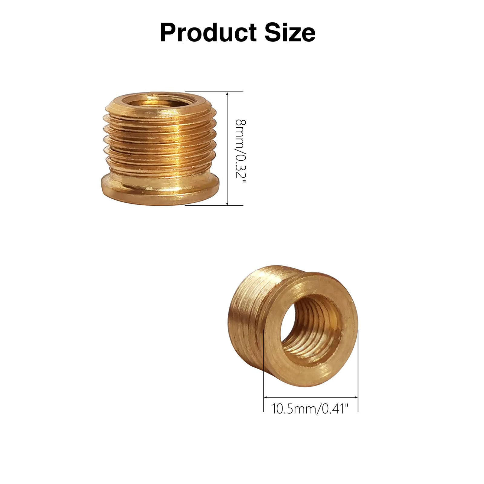 PATIKIL Lampenhalter-Adapter 4 Stück – Messing, 1/8 IP (3/8″) Auf 1/4-27, Für Lampenschirme, Kronleuchter & DIY-Beleuchtung
