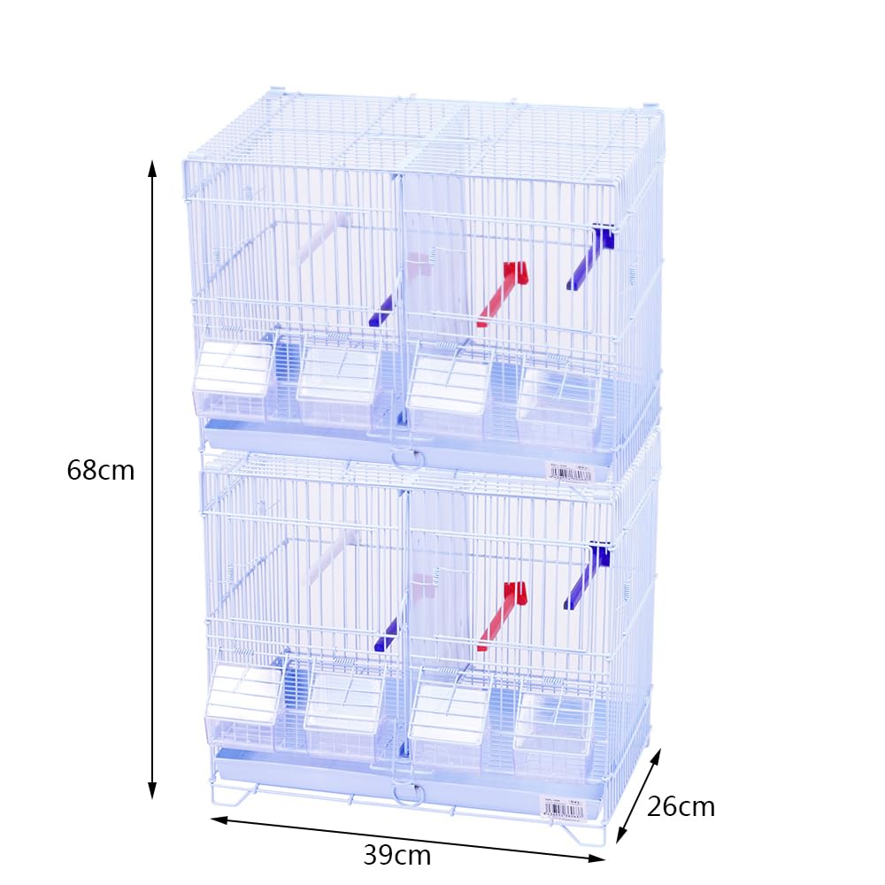 Jaula Metálica de Criar para Pájaros con Comedero - 2 Pisos Color Aleatorio (DZL304)