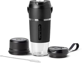 nutribullet Flip NBPB10350 - Licuadora portátil con taza Tritan, inalámbrica, color negro