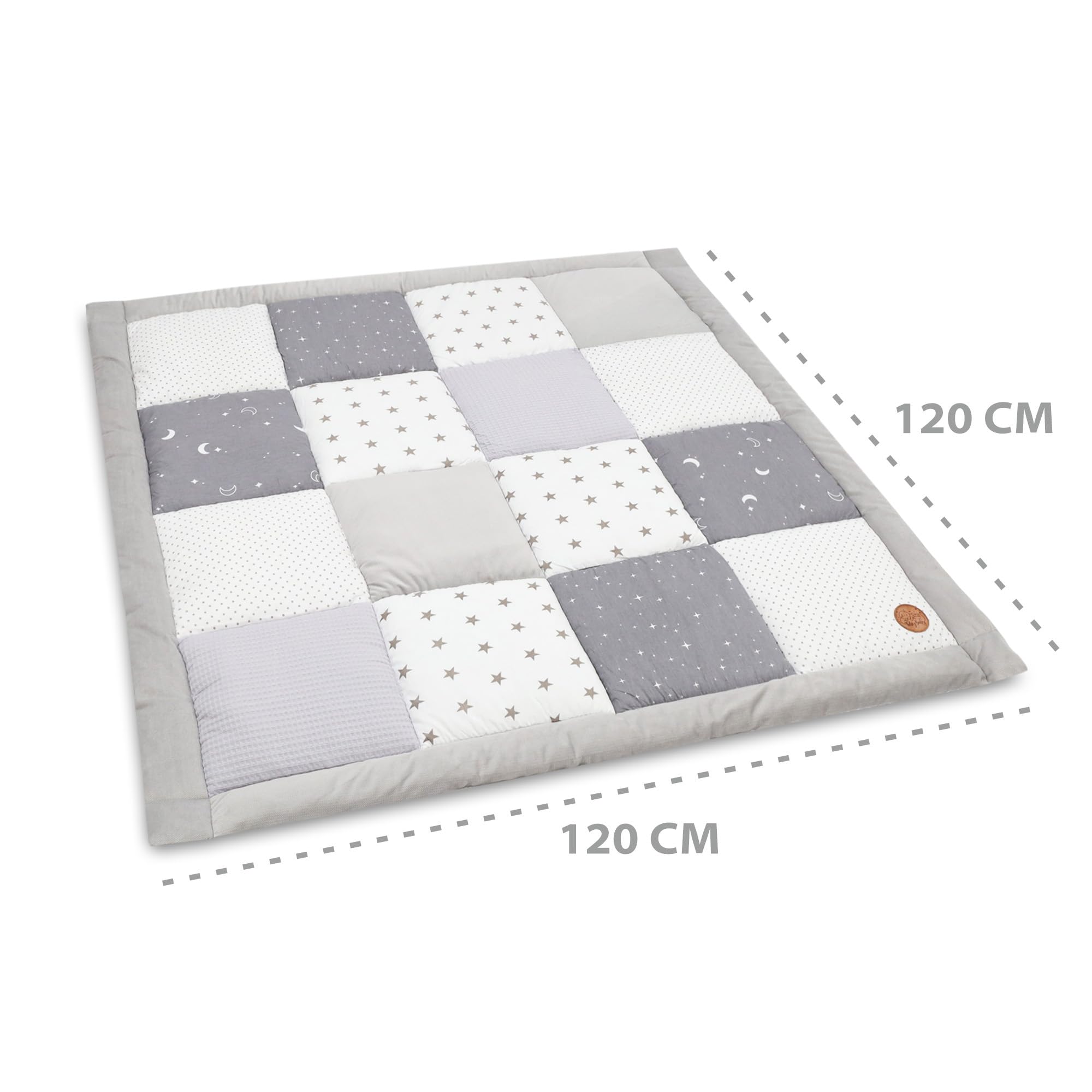Tappeto gioco bambini per gattonamento 120x120 cm - Patchwork tappetino neonato cameretta bambina e bambino tappeti stanza per gattonare bimbi Galaxy