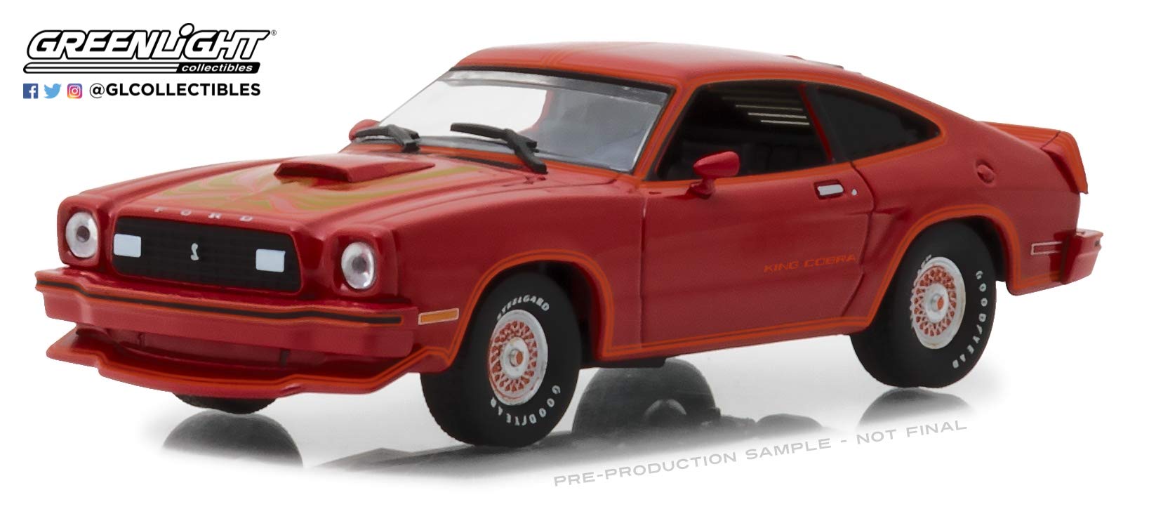 1: 43 1978 Ford Mustang II King Cobra - Red & Black (86321