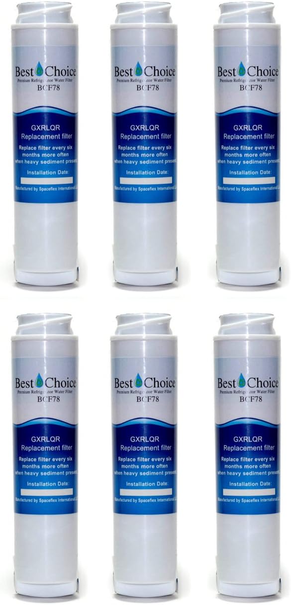 Get Cheap Price Best Choice Water Filters BCF78 Compatible with GE GXRLQR Certified Refrigerator Replacement Cartridge Fits GXRLQ, GX1S50, GXSTQ, GXRLOR SmartWater Twist and Lock Inline Filter (6-Pack)