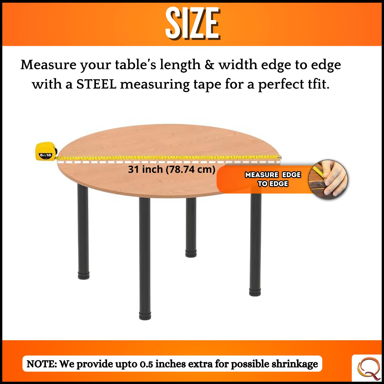 Qlarity Covers 1mm Slim Shield Round Table Cloth Plastic, 31 Inch,Clear PVC 2