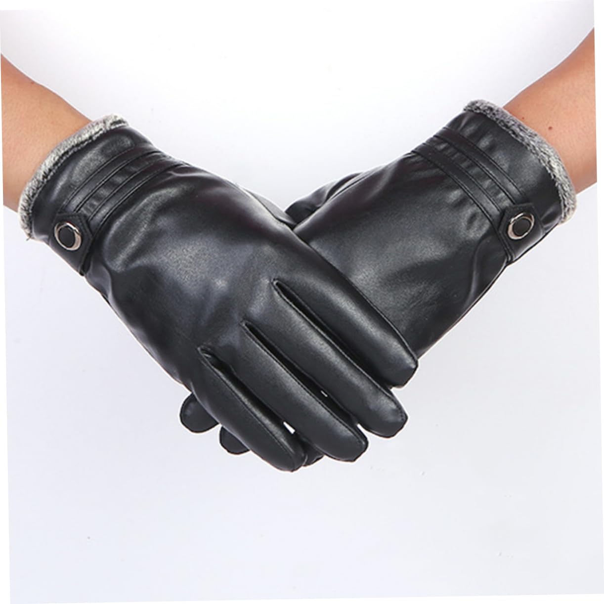 COSMEVIVI 1 Pair Leather Warm Gloves Touch Screen Winter Gloves for Women Men Touchscreen Cold Protection for Outdoor