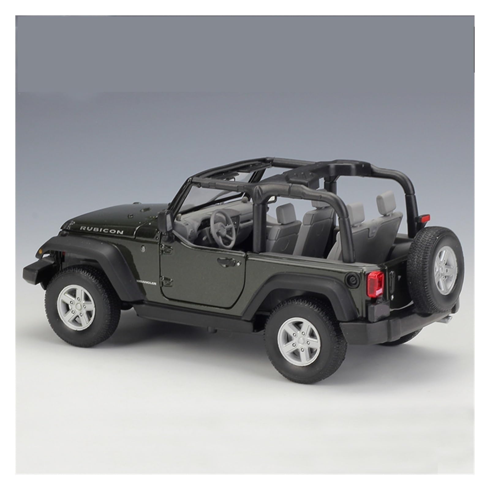 Model samochodu terenowego ze stopu odlewanego ciśnieniowo i metalowa zabawka dla Wrangler Rubicon Del, w skali 1:24 (Red 1, bez pudełka)