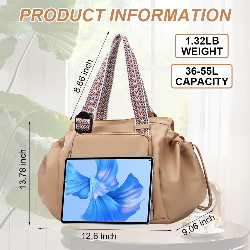 Multifunctional Expandable Travel Tote Bag - 3-in-1 Extra Large Stylish Backpack, Shoulder Bag for Travel, Beach, & Work