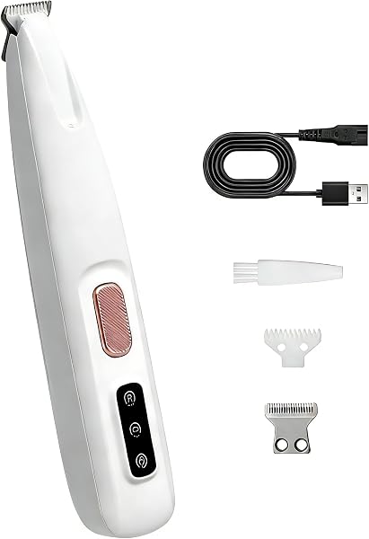 Romon Agliacapelli per Animali Domestici - con Luce LED, Basso Rumore, Adatto per la Toelettatura Delle Zampe e del Pelo di Tutto il Corpo di Gatti e Cani - 1