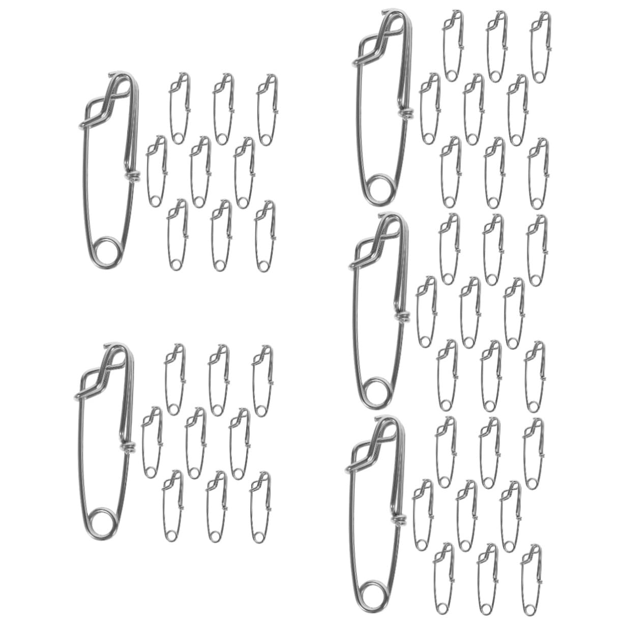 BESTonZON Anstecker Fisch Edelstahl Silber