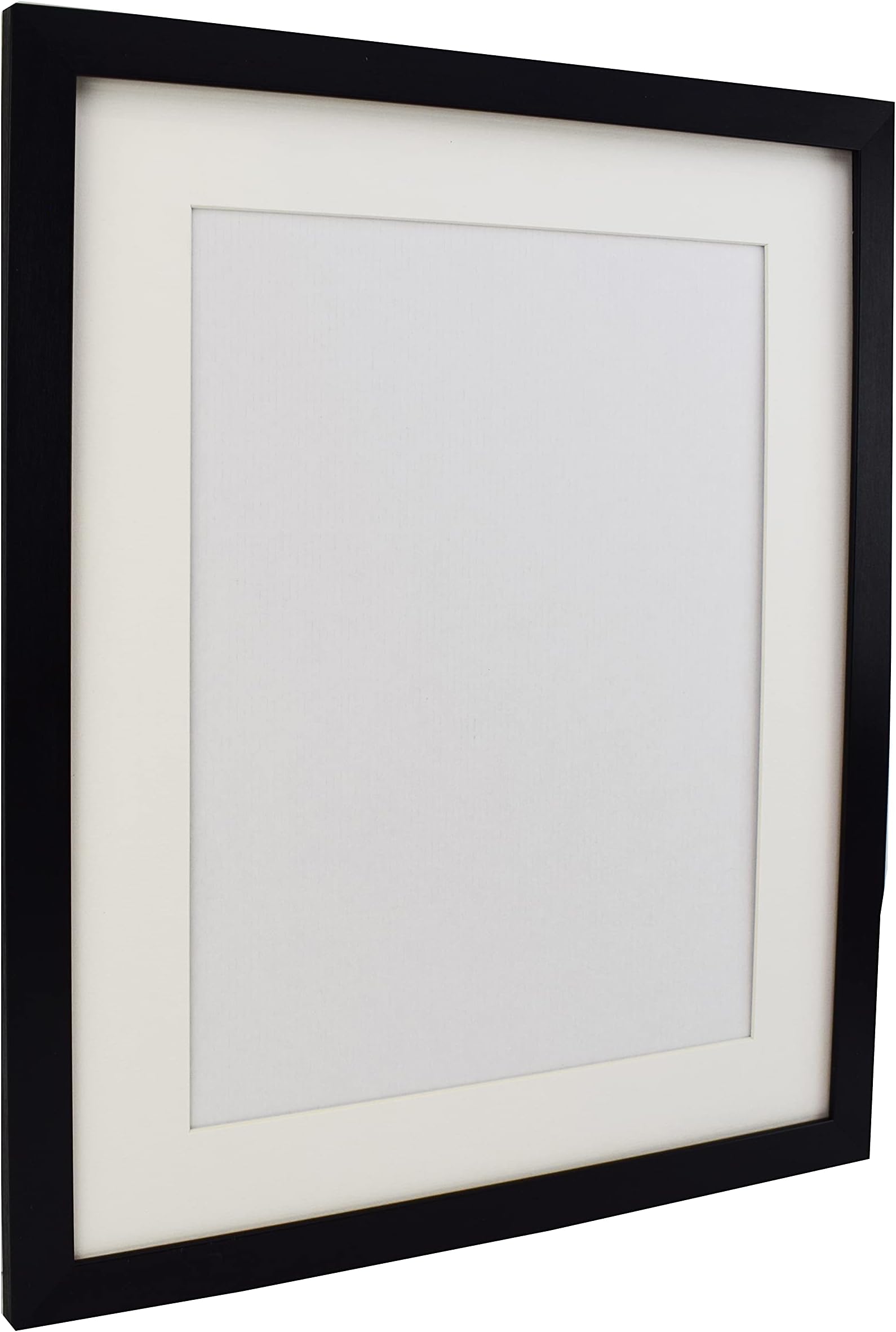 Black 20x40cm Picture/Photo Frame with Mount to fit picture size 15x35cm with Glass
