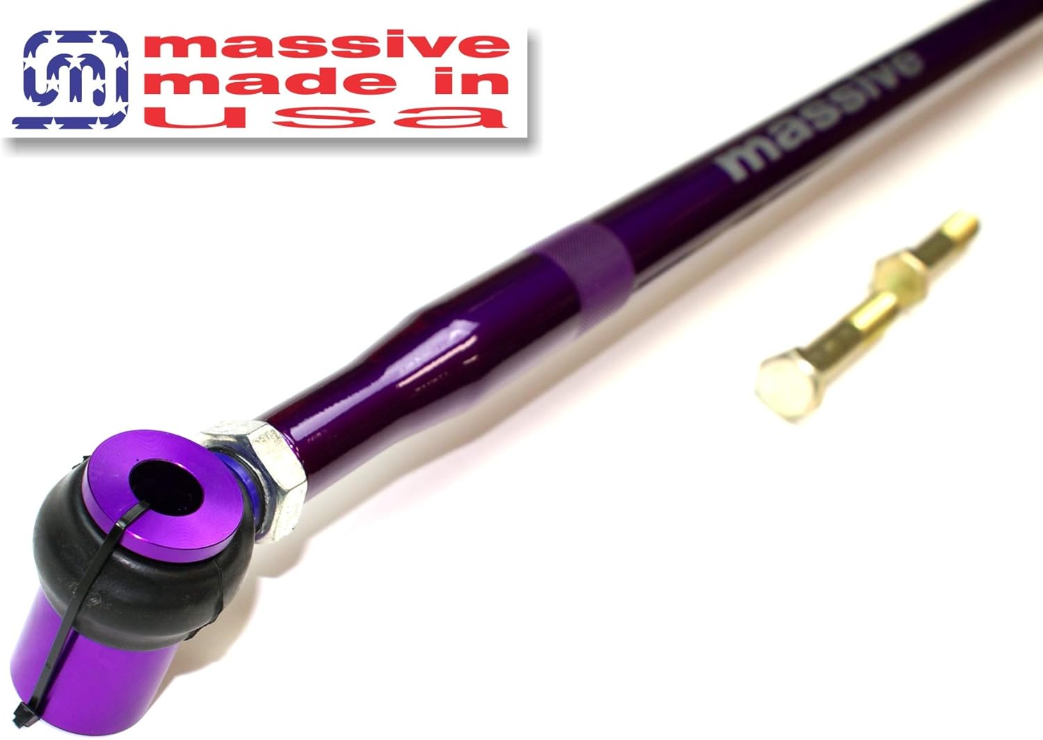 PURPLE LIMITED - Made in USA- BADWATER Panhard bar Compatible with 02-09 GM Trailblazer Envoy GMT360 SS Bravada Rainer Ascender 9-7X- RaceSpec Adjustable with DUST BOOTS!