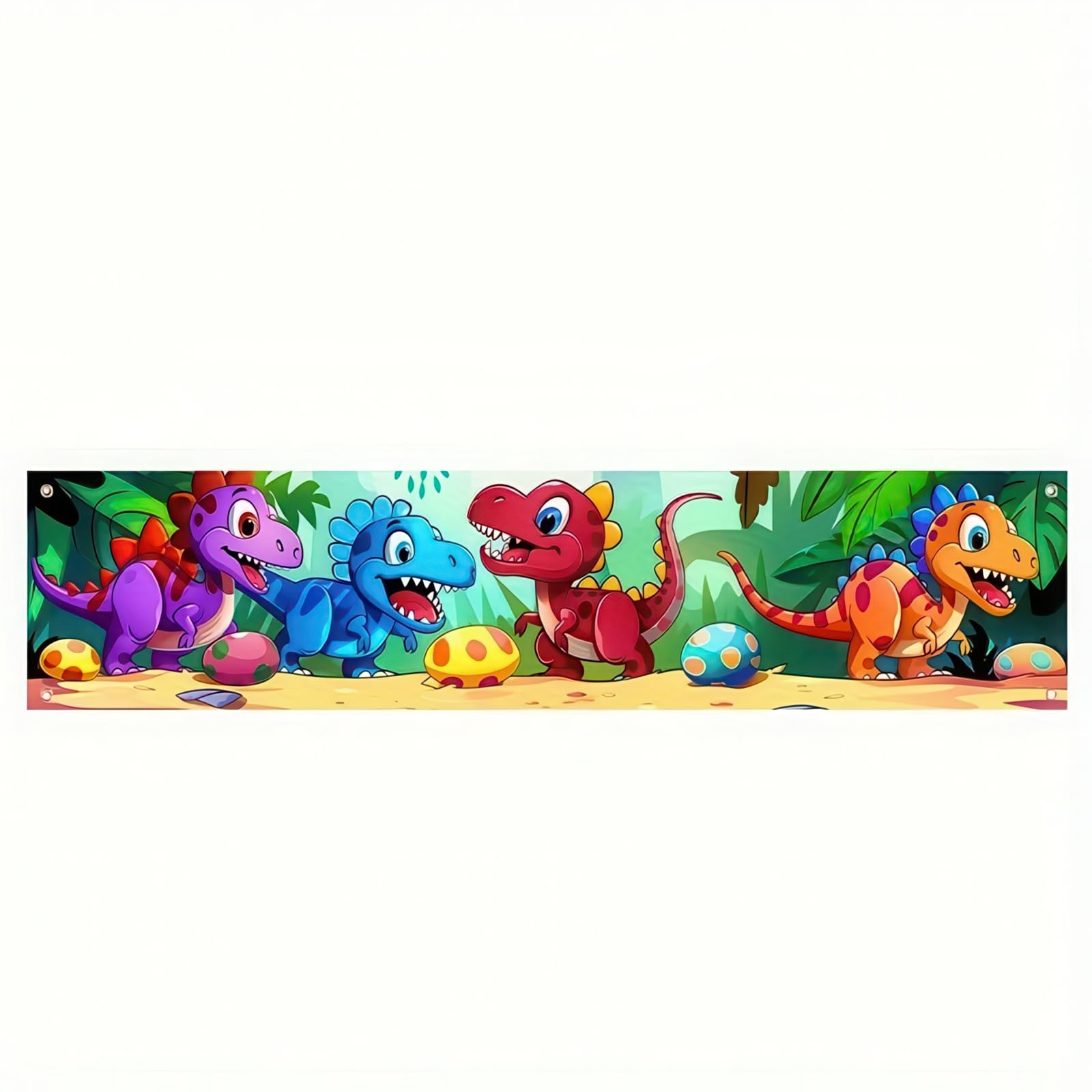 BlissYard Dinosaur Party Banner for Kids' Birthday Decorations Dinosaur Jungle Birthday Party Backdrop Decor Indoor Outdoor Party Photography Supplies