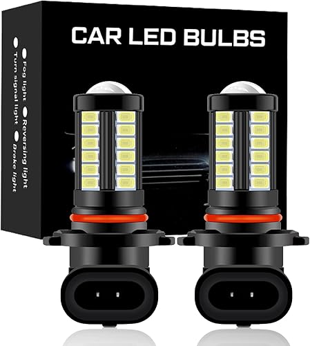 Yonput 2 bombillas LED antiniebla 9006, 6500 K, xenón blanco, 2800 lúmenes, superbrillantes, 5730 33-SMD, luces LED para correr, bombillas DRL de