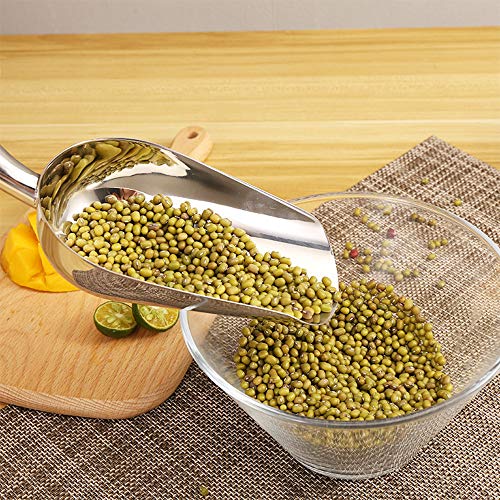 Colher de gelo útil para cubos de gelo pá de uma peça fundida aço inoxidável 304 gelo doce farinha a